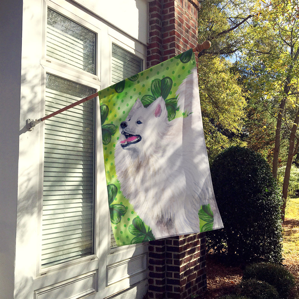 Samoyed St Patrick's Flag Canvas House Size BB9865CHF  the-store.com.
