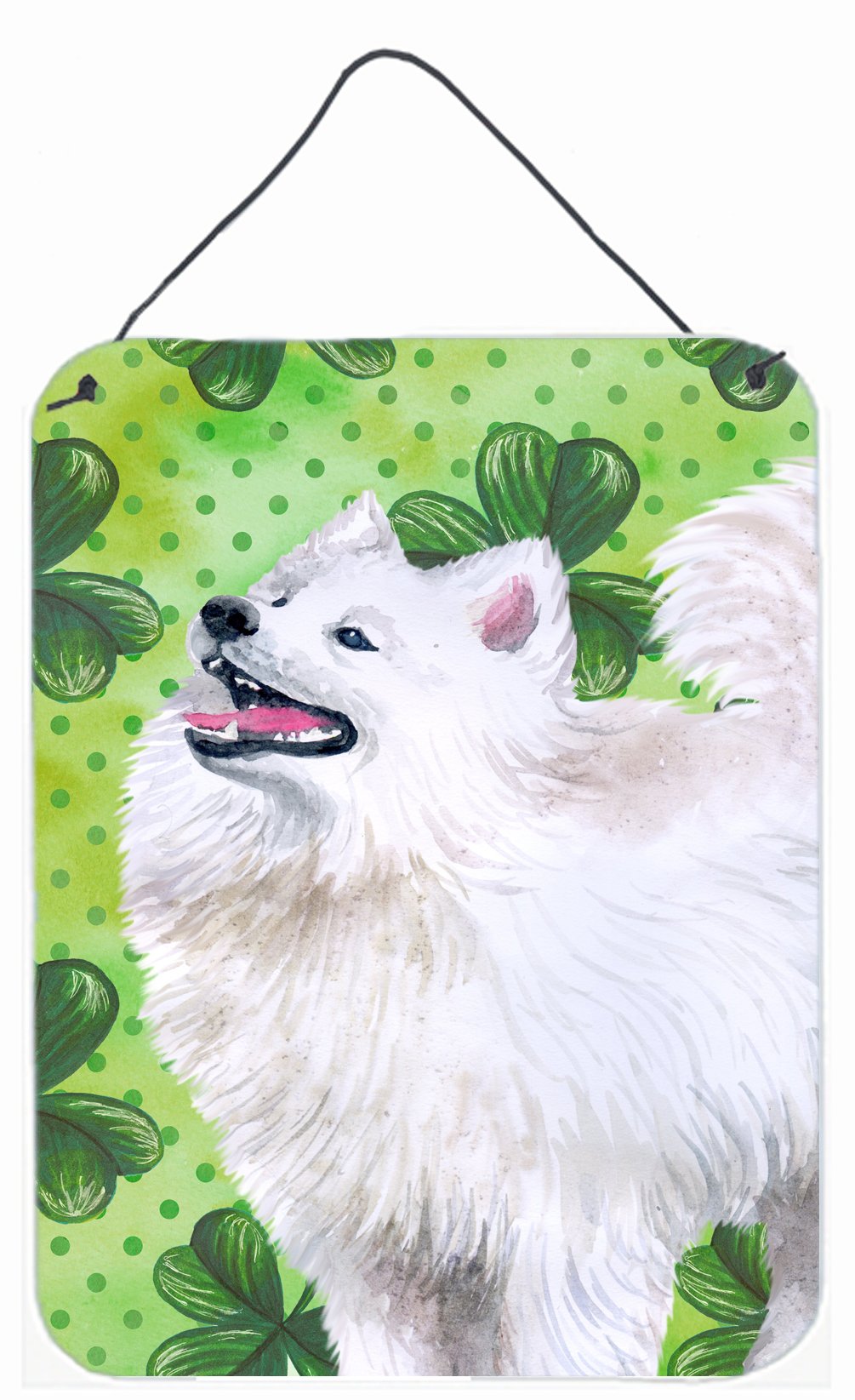 Samoyed St Patrick&#39;s Wall or Door Hanging Prints BB9865DS1216 by Caroline&#39;s Treasures