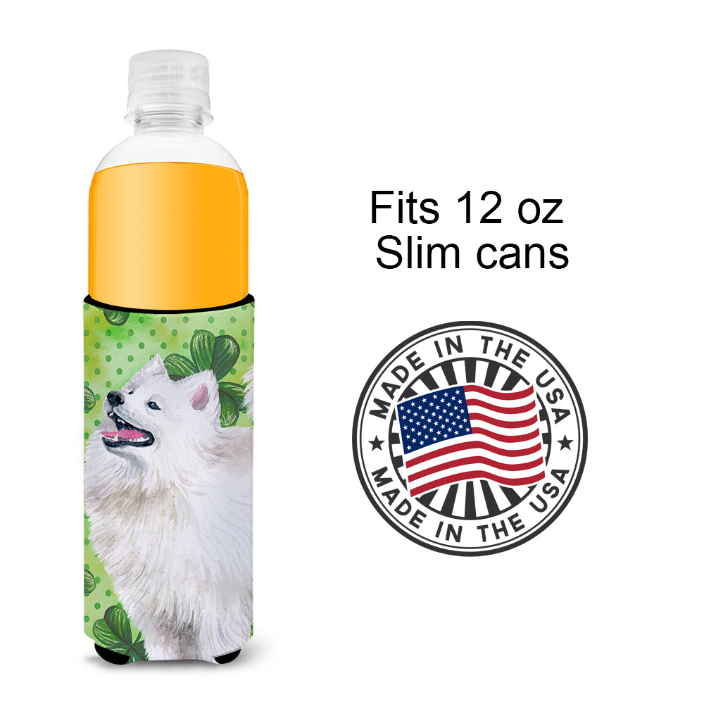 Samoyed St Patrick's  Ultra Hugger for slim cans BB9865MUK  the-store.com.