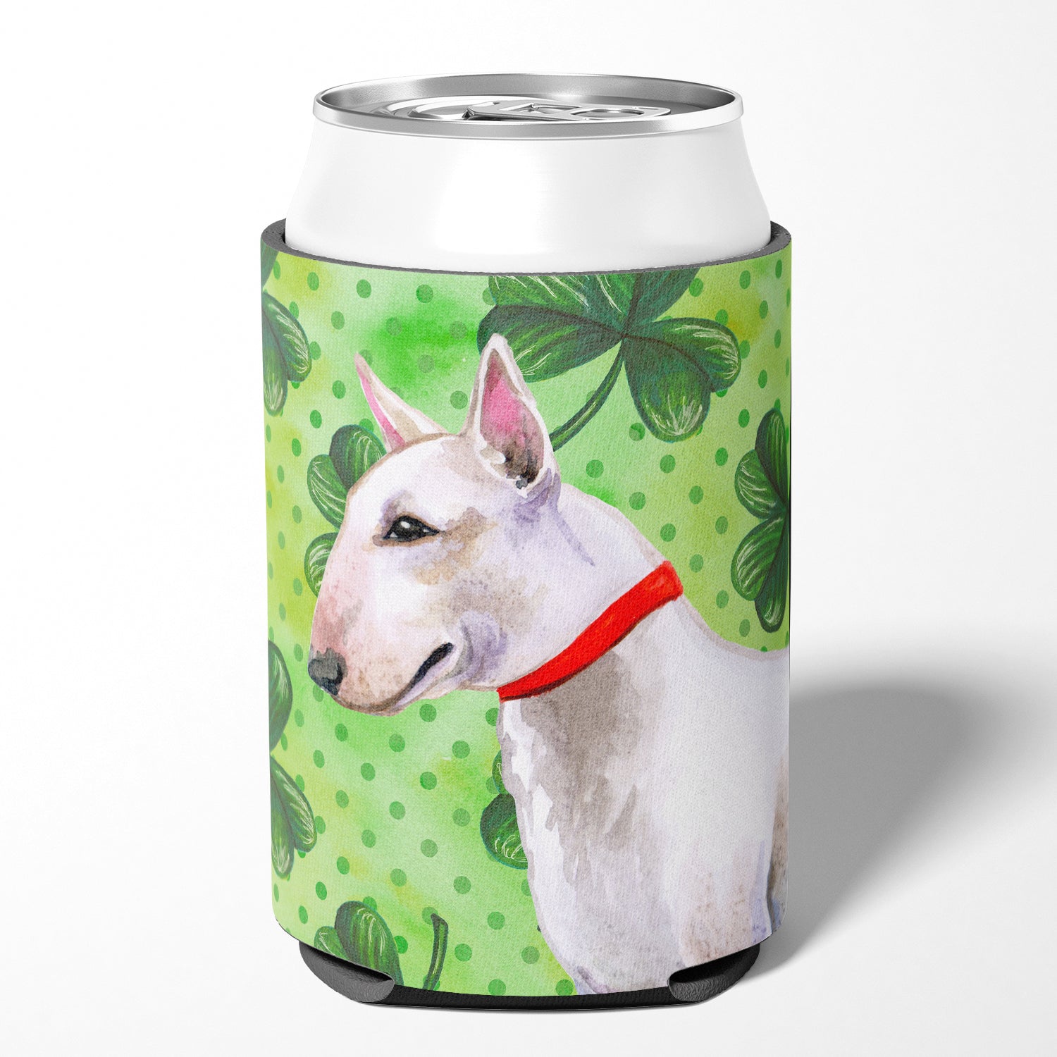 Bull Terrier St Patrick's Can or Bottle Hugger BB9867CC  the-store.com.