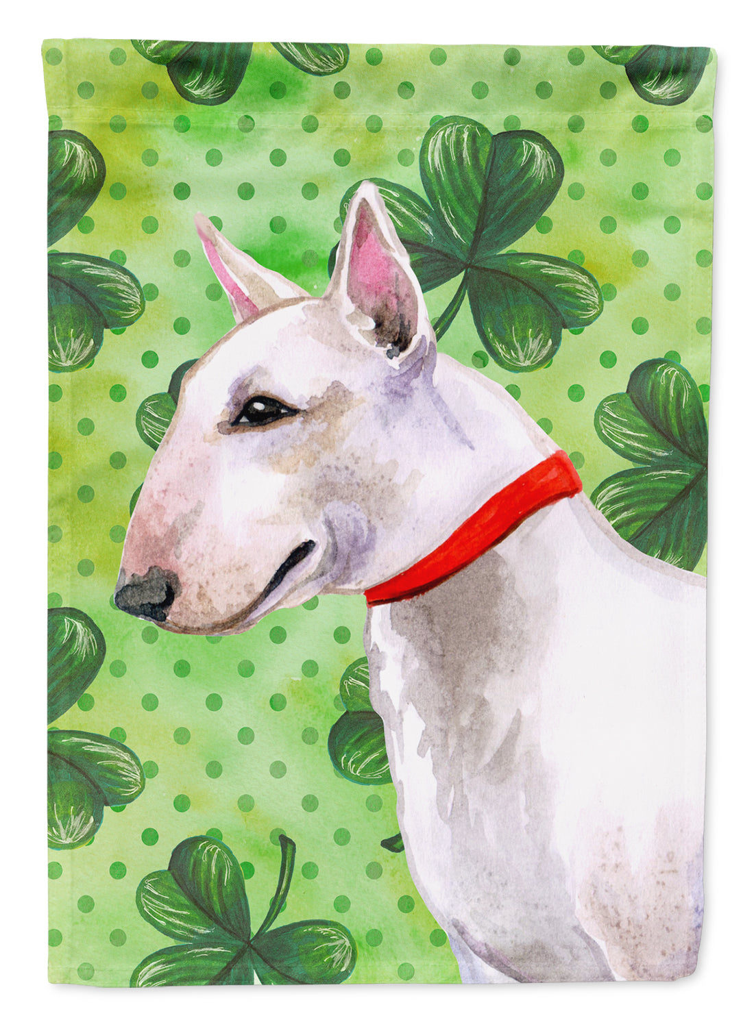 Bull Terrier St Patrick&#39;s Flag Canvas House Size BB9867CHF  the-store.com.
