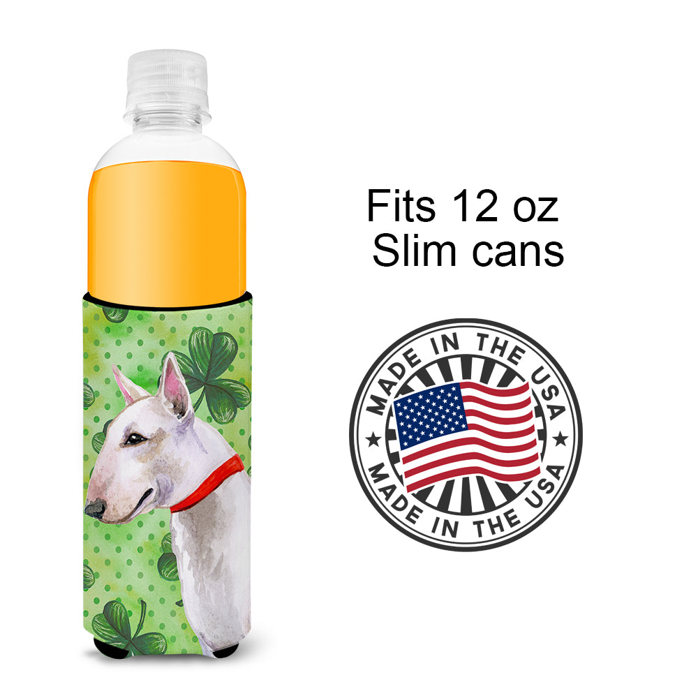 Bull Terrier St Patrick's  Ultra Hugger for slim cans BB9867MUK  the-store.com.