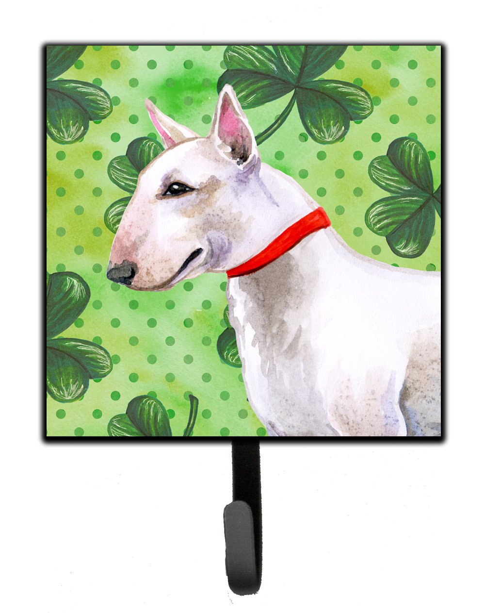 Bull Terrier St Patrick&#39;s Leash or Key Holder BB9867SH4 by Caroline&#39;s Treasures