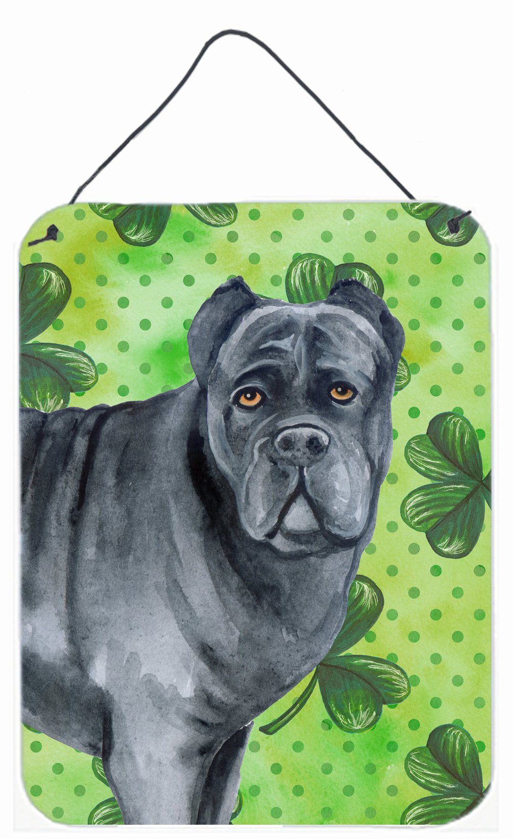 Cane Corso St Patrick&#39;s Wall or Door Hanging Prints BB9868DS1216 by Caroline&#39;s Treasures