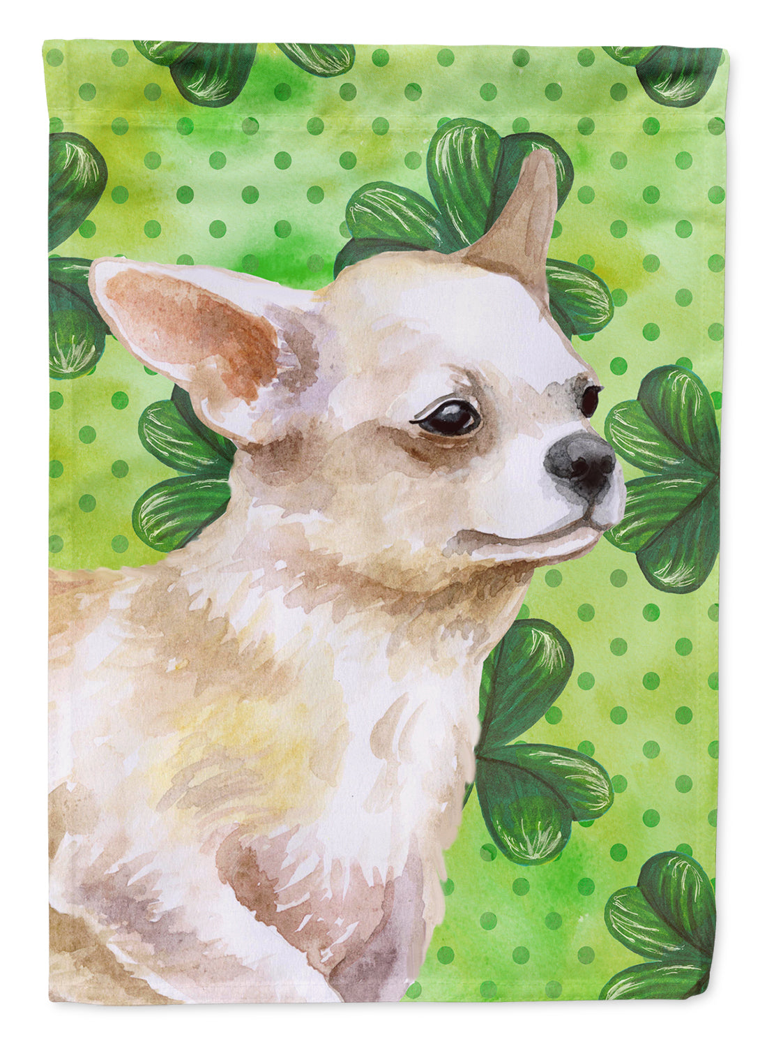 Chihuahua Leg up St Patrick&#39;s Flag Canvas House Size BB9871CHF