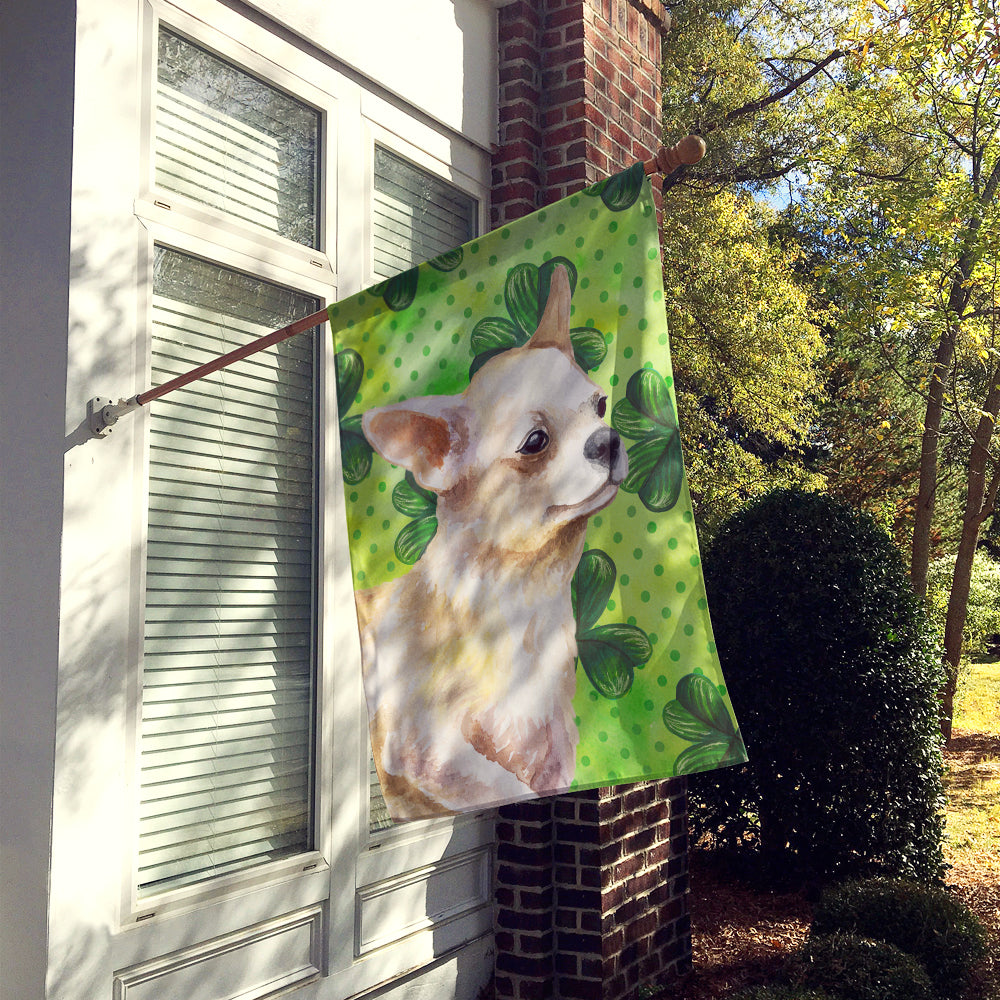 Chihuahua Leg up St Patrick's Flag Canvas House Size BB9871CHF  the-store.com.