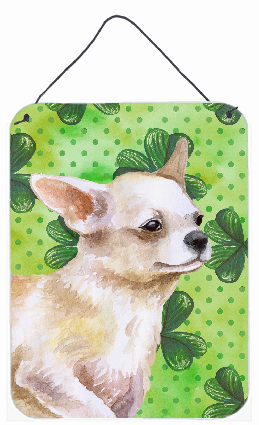 Chihuahua Leg up St Patrick&#39;s Wall or Door Hanging Prints BB9871DS1216 by Caroline&#39;s Treasures