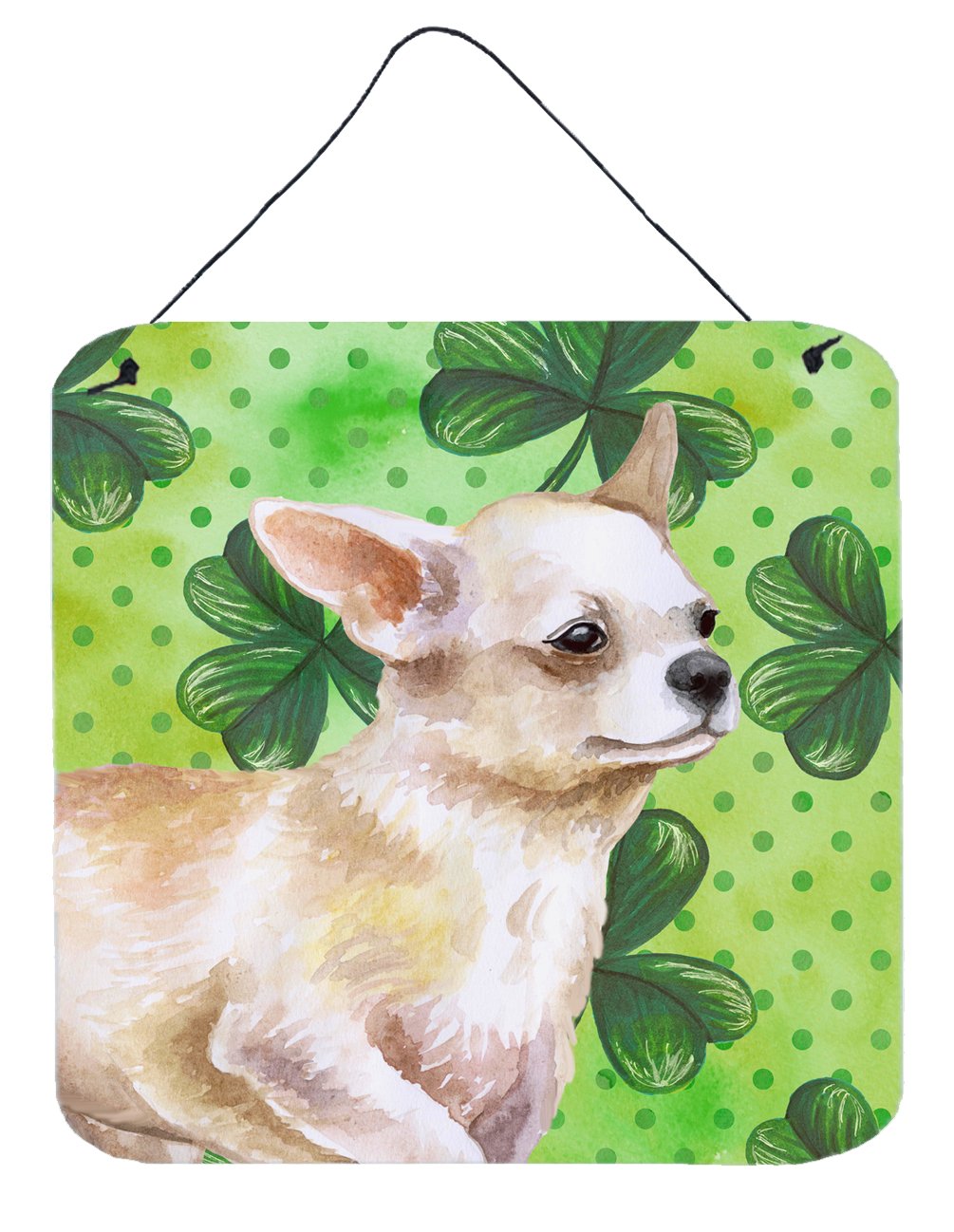 Chihuahua Leg up St Patrick&#39;s Wall or Door Hanging Prints BB9871DS66 by Caroline&#39;s Treasures