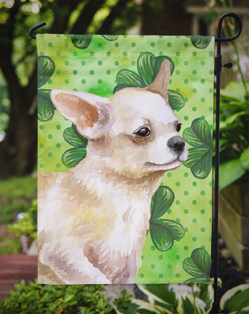 Chihuahua Leg up St Patrick's Flag Garden Size BB9871GF  the-store.com.