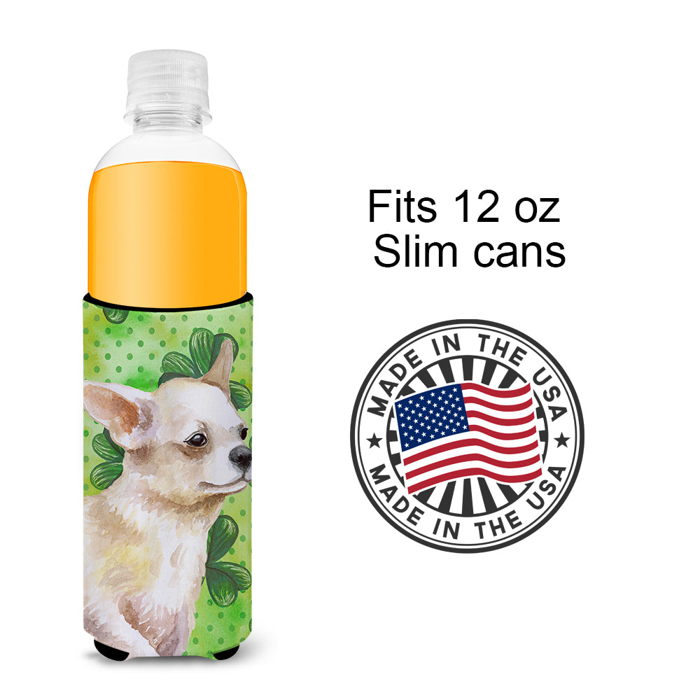 Chihuahua Leg up St Patrick's  Ultra Hugger for slim cans BB9871MUK  the-store.com.