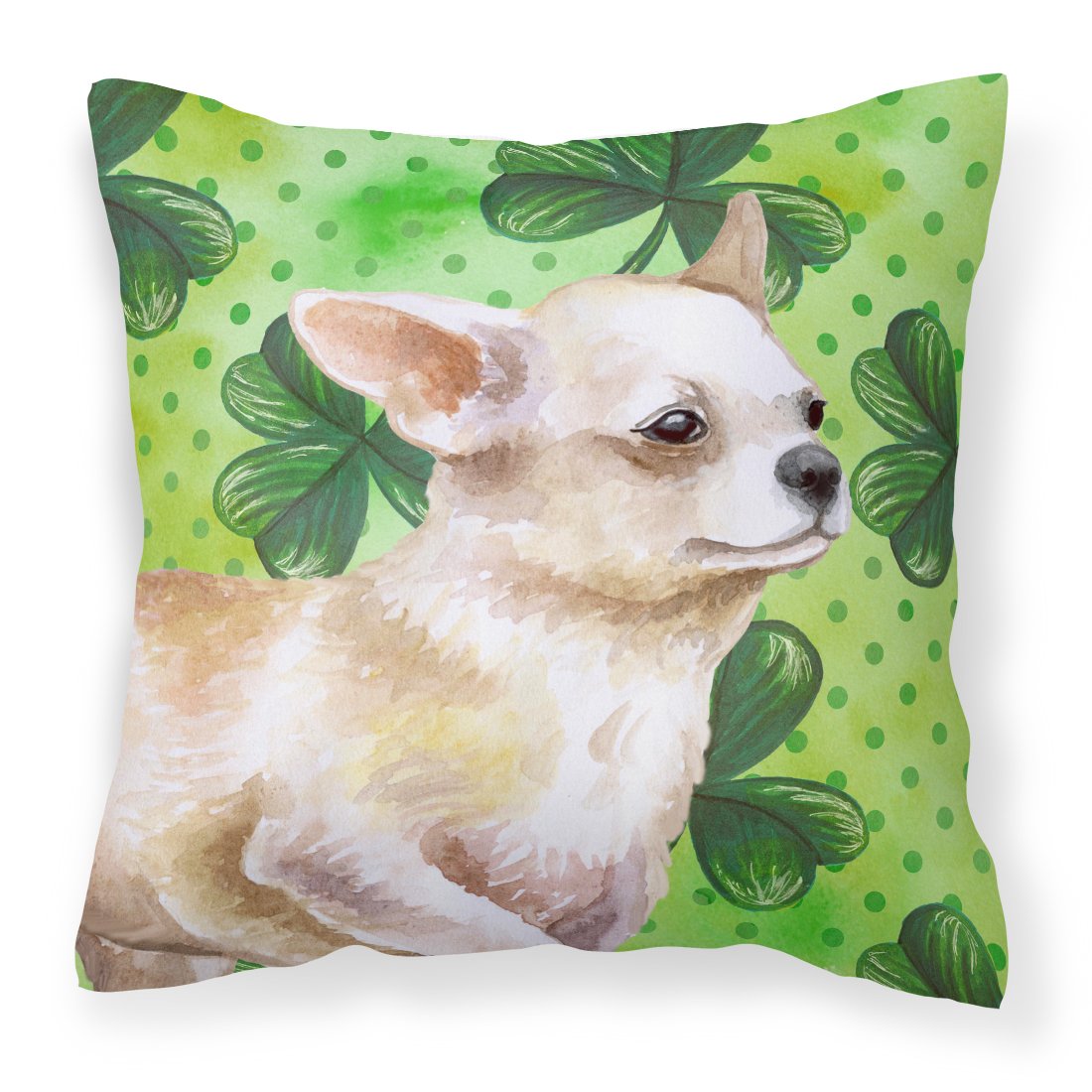 Chihuahua Leg up St Patrick&#39;s Fabric Decorative Pillow BB9871PW1818 by Caroline&#39;s Treasures