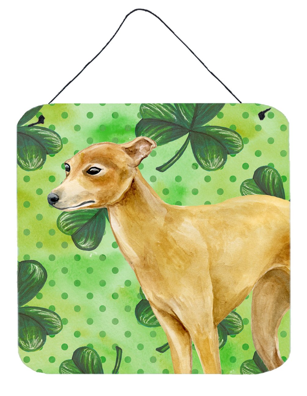 Italian Greyhound St Patrick&#39;s Wall or Door Hanging Prints BB9872DS66 by Caroline&#39;s Treasures