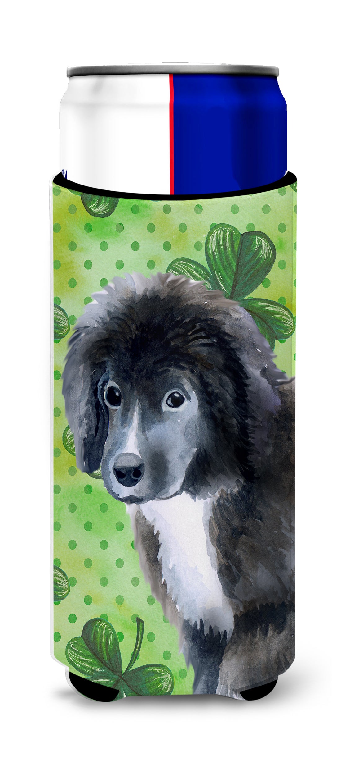 Newfoundland Puppy St Patrick&#39;s  Ultra Hugger for slim cans BB9873MUK