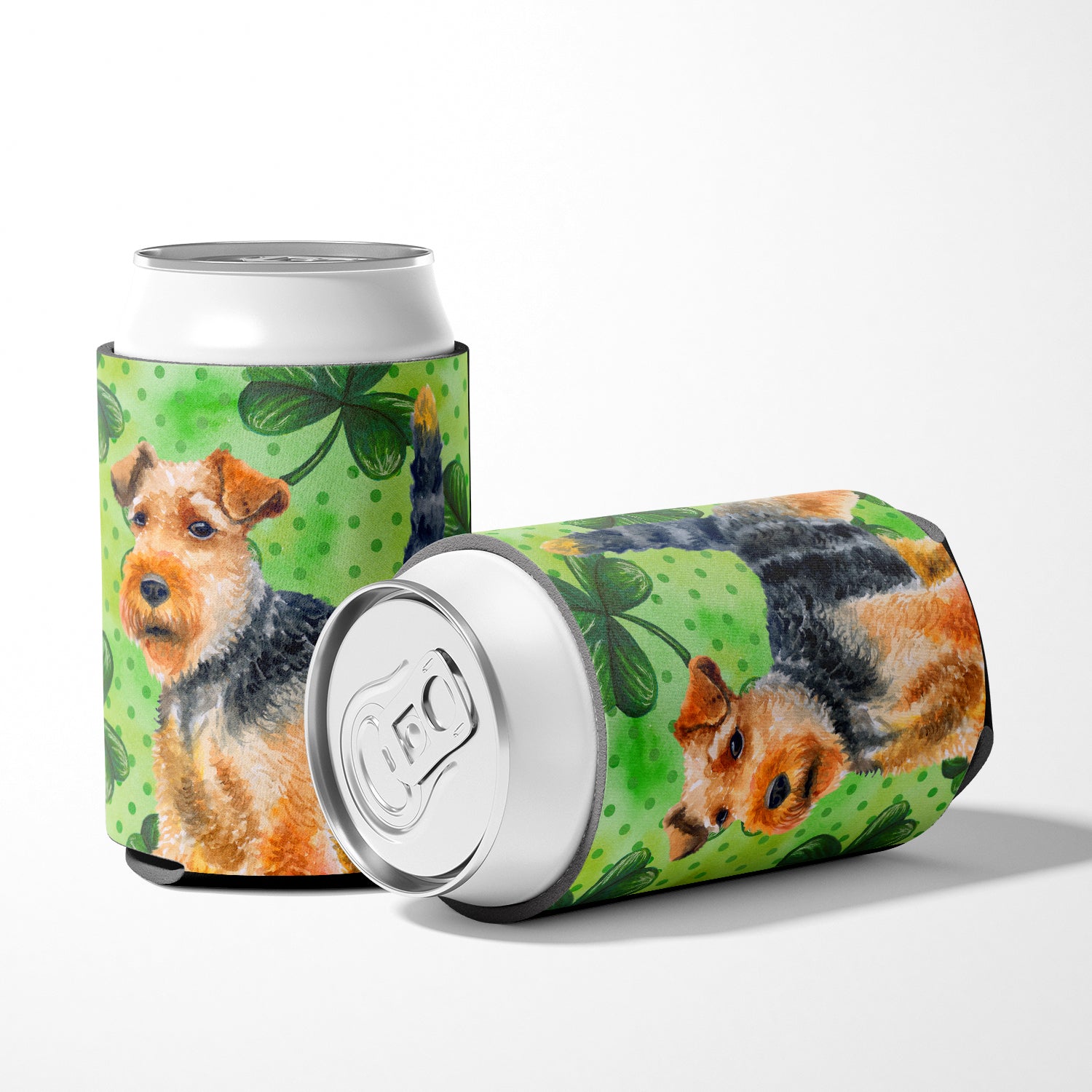 Welsh Terrier St Patrick's Can or Bottle Hugger BB9874CC