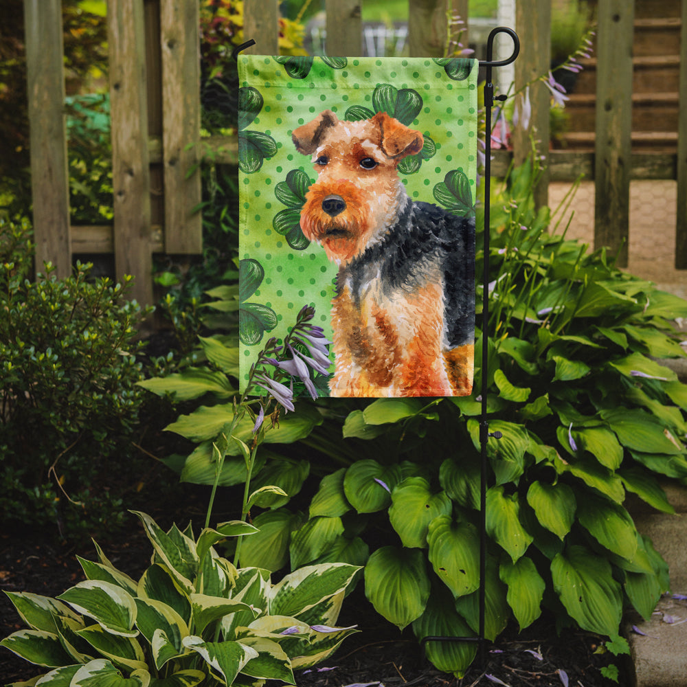 Welsh Terrier St Patrick's Flag Garden Size BB9874GF