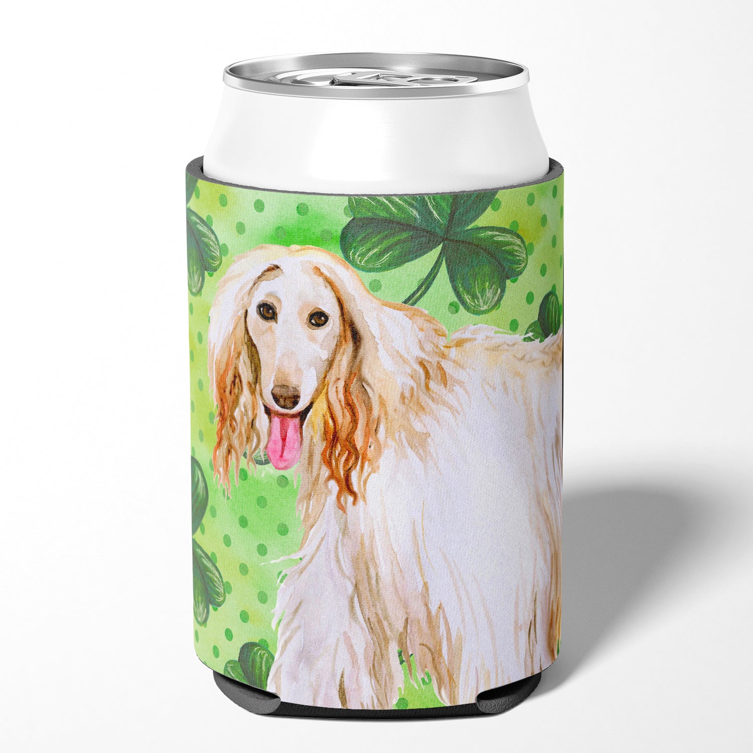 Afghan Hound St Patrick's Can or Bottle Hugger BB9876CC  the-store.com.