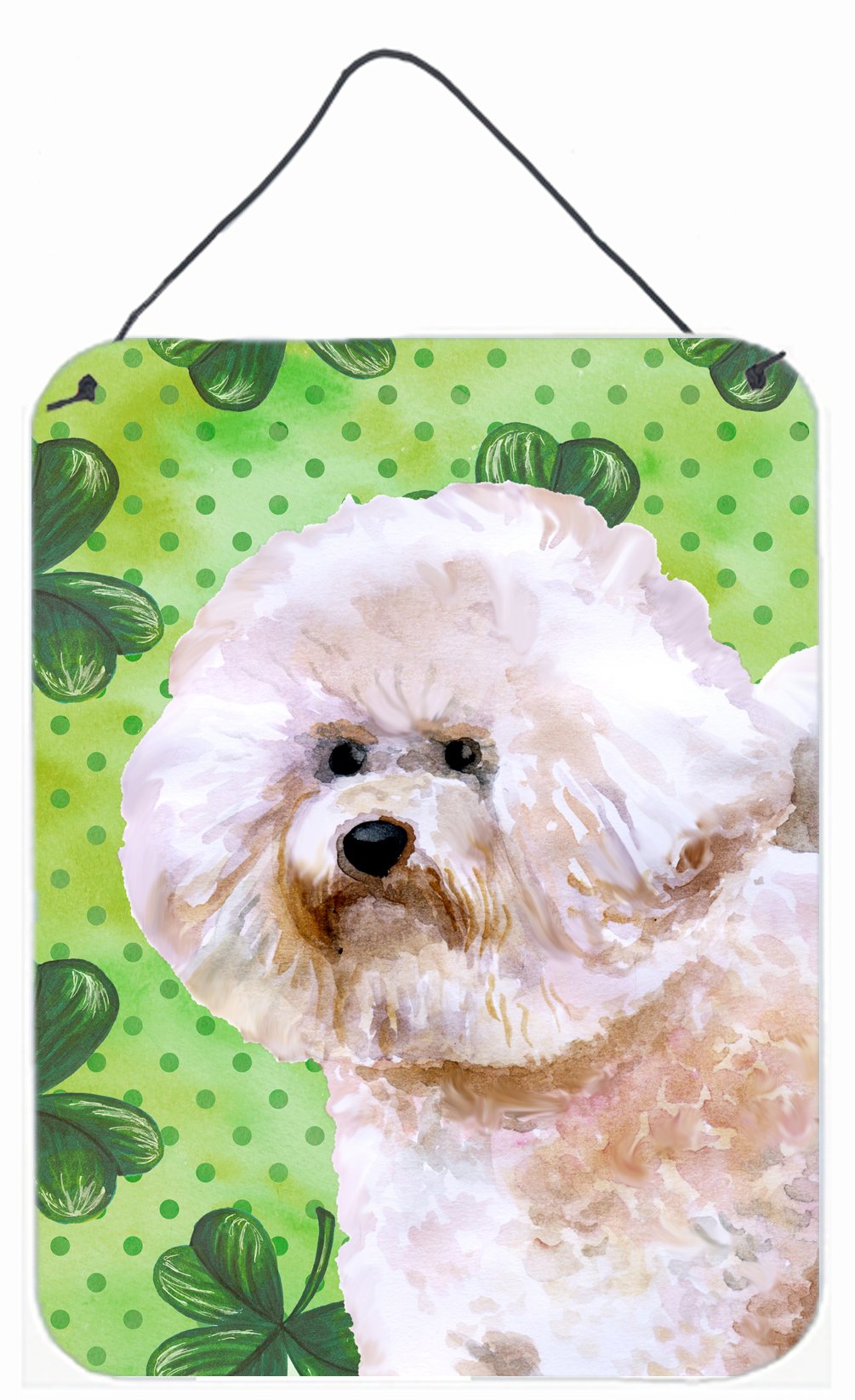 Bichon Frise #2 St Patrick&#39;s Wall or Door Hanging Prints BB9879DS1216 by Caroline&#39;s Treasures