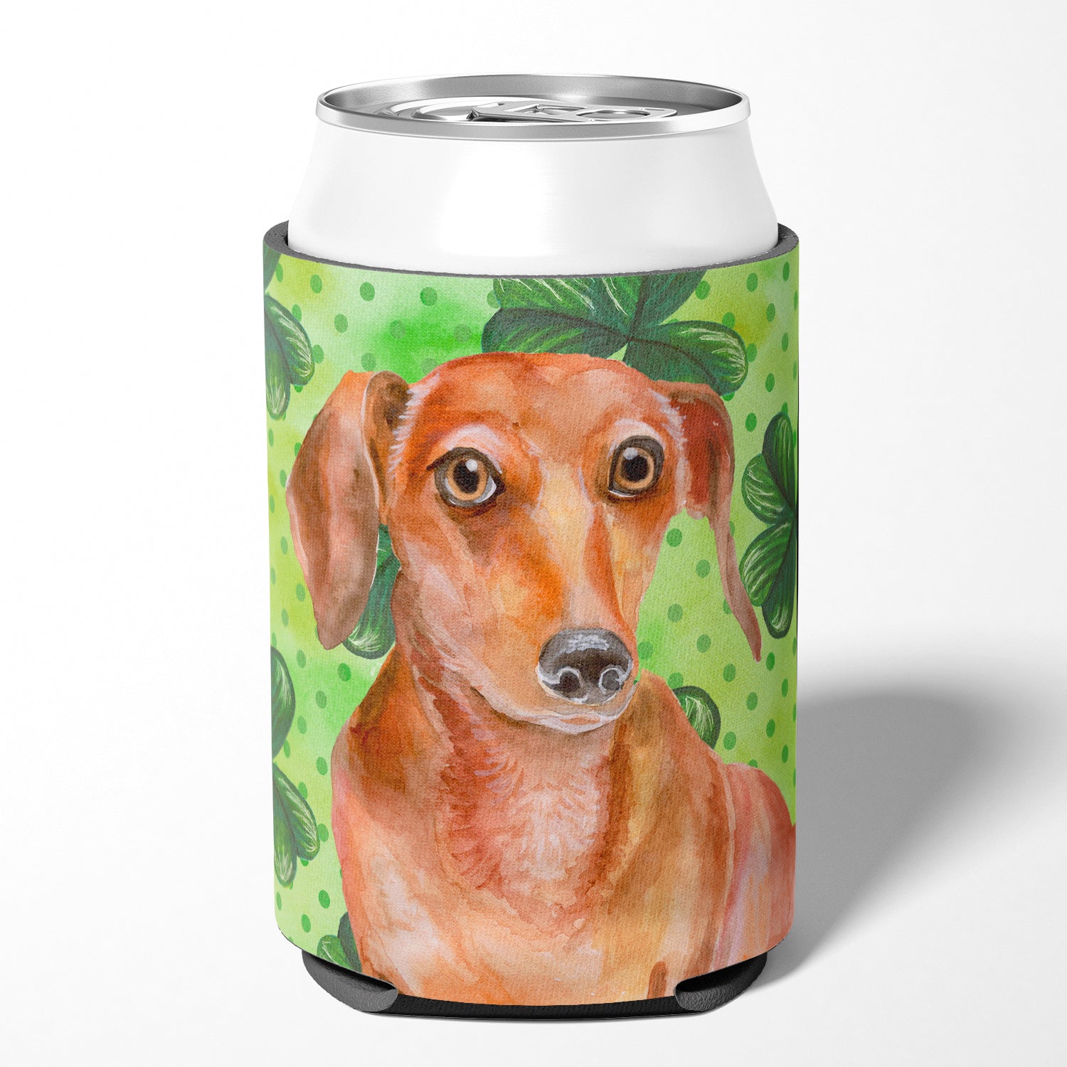Red Dachshund St Patrick's Can or Bottle Hugger BB9881CC  the-store.com.