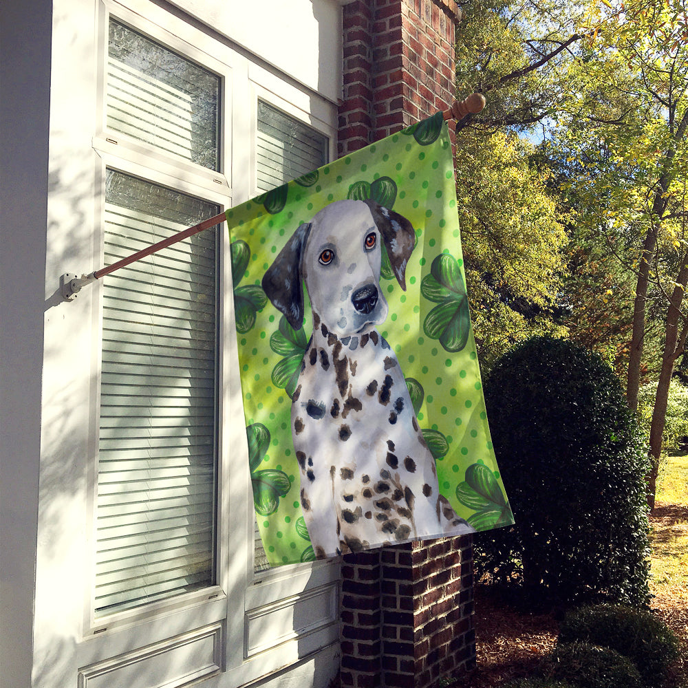 Dalmatian Puppy St Patrick's Flag Canvas House Size BB9882CHF  the-store.com.