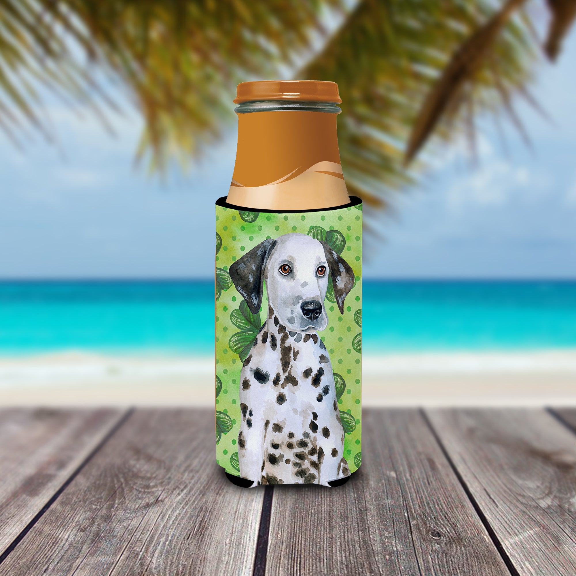 Dalmatian Puppy St Patrick's  Ultra Hugger for slim cans BB9882MUK