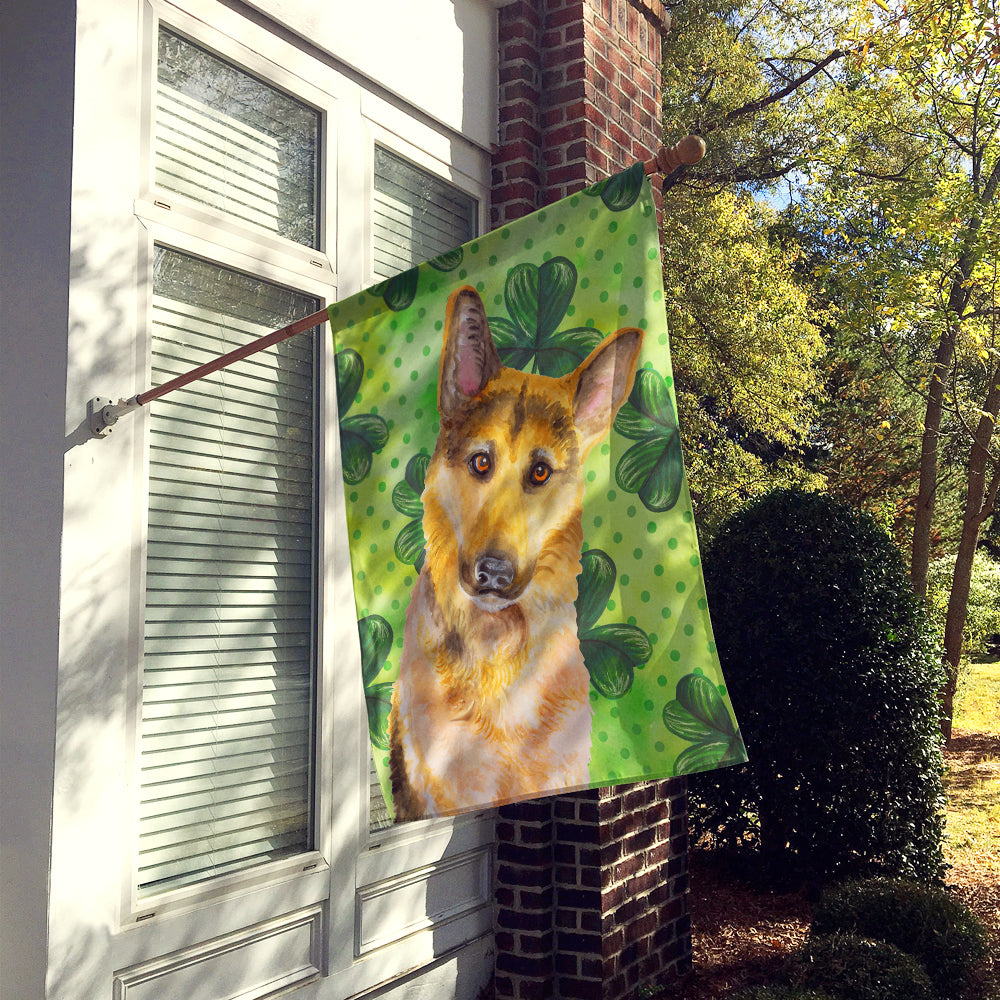 German Shepherd #2 St Patrick's Flag Canvas House Size BB9885CHF  the-store.com.