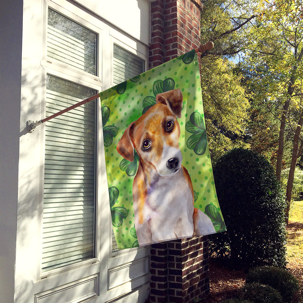Jack Russell Terrier #2 St Patrick's Flag Canvas House Size BB9887CHF  the-store.com.