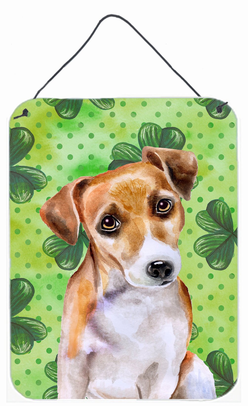 Jack Russell Terrier #2 St Patrick&#39;s Wall or Door Hanging Prints BB9887DS1216 by Caroline&#39;s Treasures