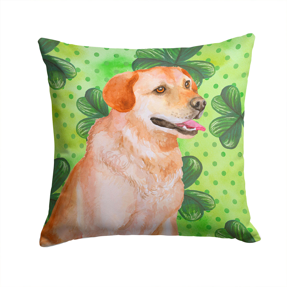 Labrador Retriever St Patrick&#39;s Fabric Decorative Pillow BB9888PW1414 - the-store.com
