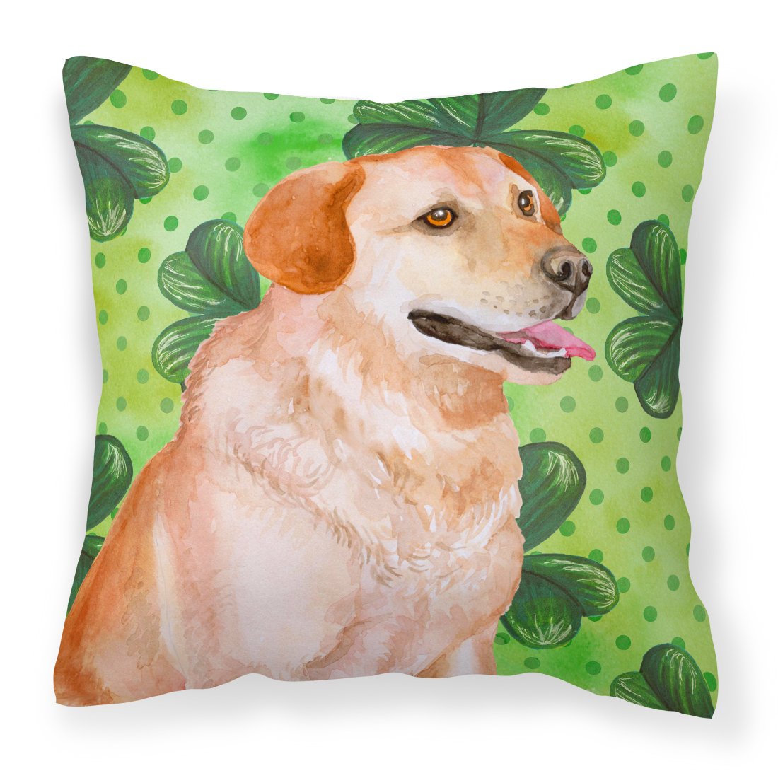 Labrador Retriever St Patrick&#39;s Fabric Decorative Pillow BB9888PW1818 by Caroline&#39;s Treasures