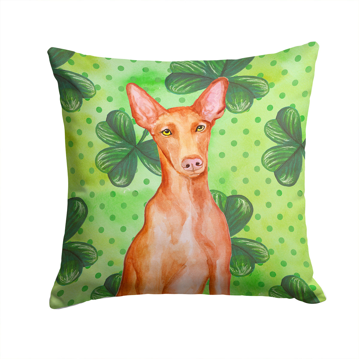 Pharaoh Hound St Patrick&#39;s Fabric Decorative Pillow BB9889PW1414 - the-store.com