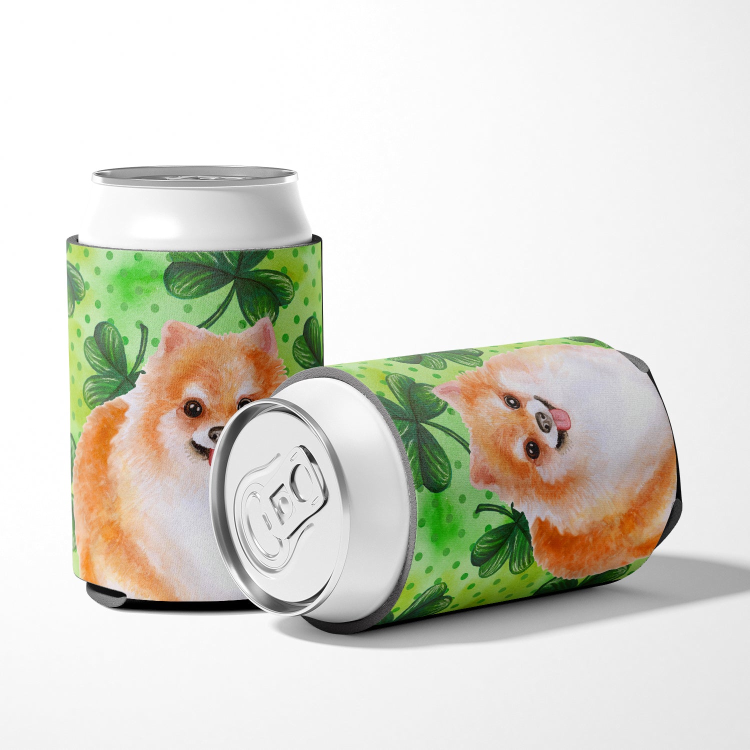 Pomeranian #2 St Patrick's Can or Bottle Hugger BB9890CC