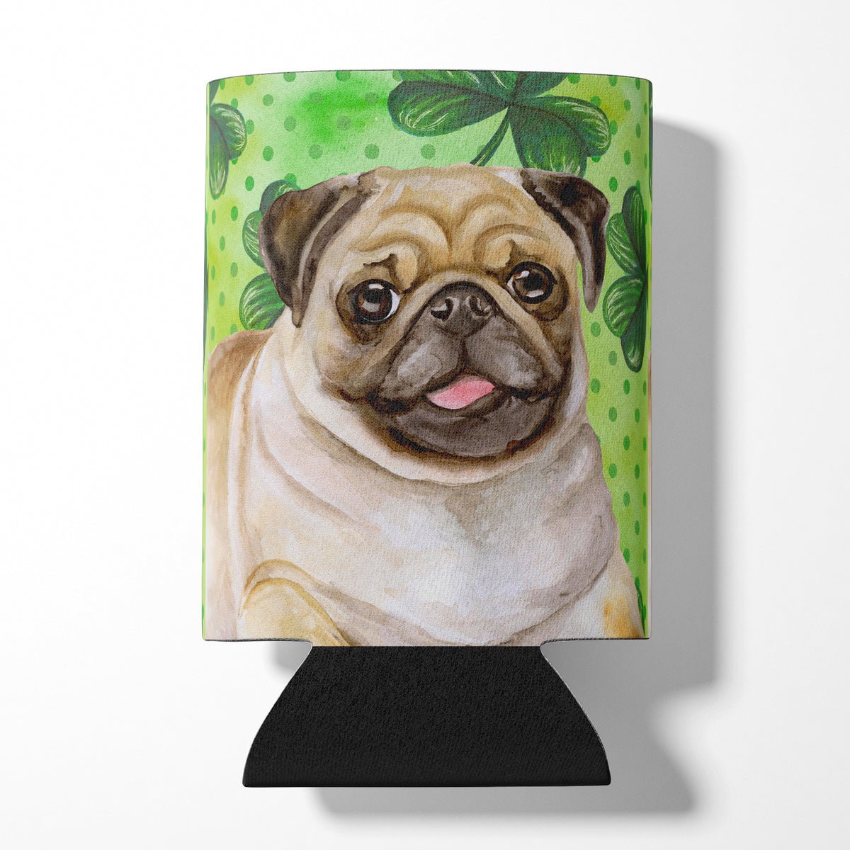 Fawn Pug St Patrick&#39;s Can or Bottle Hugger BB9892CC