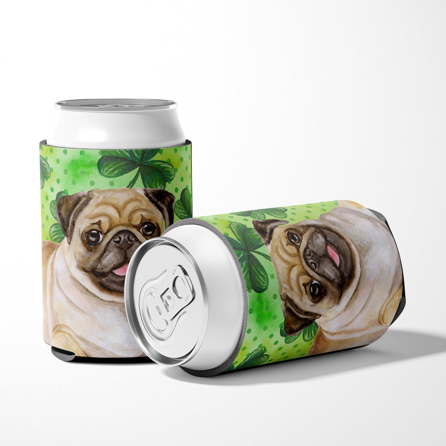 Fawn Pug St Patrick's Can or Bottle Hugger BB9892CC  the-store.com.
