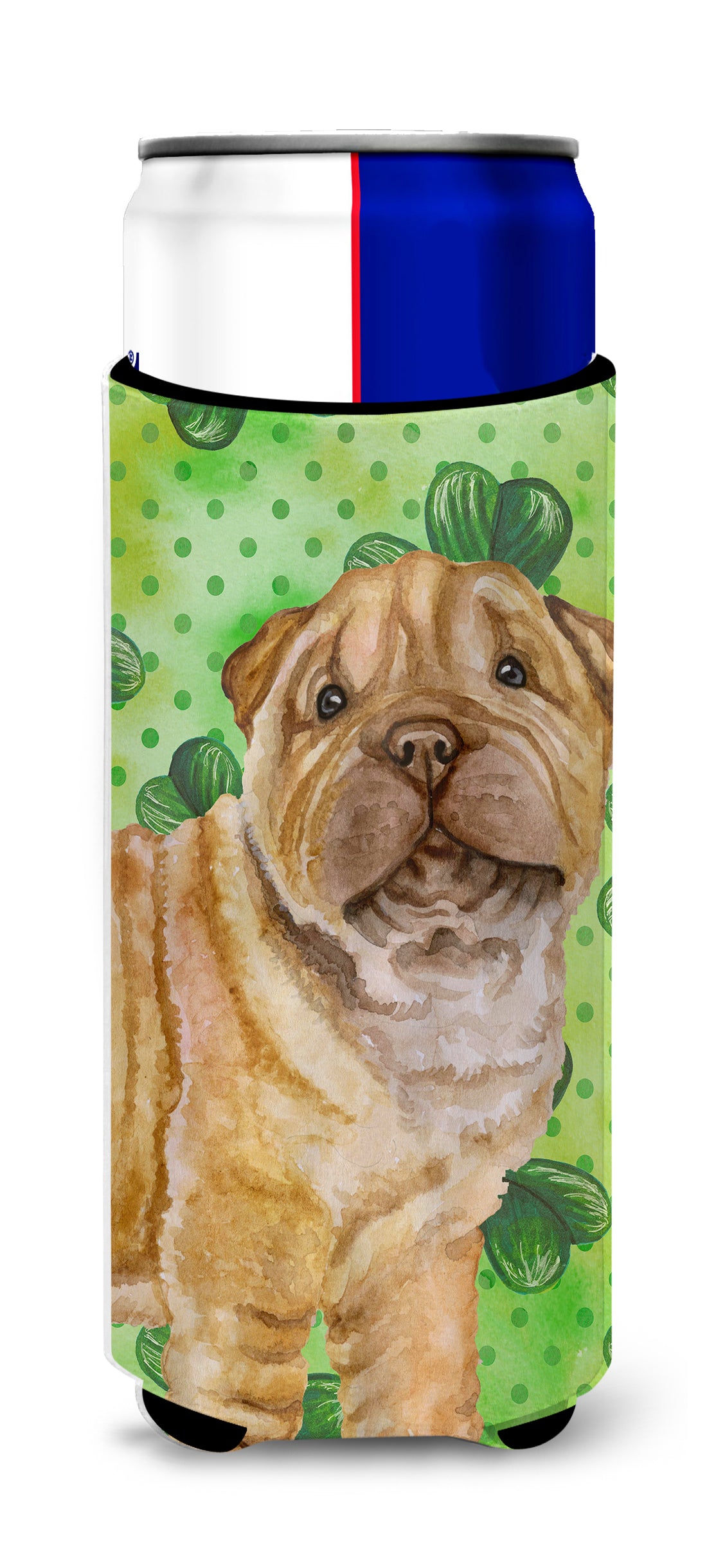 Shar Pei Puppy St Patrick&#39;s  Ultra Hugger for slim cans BB9893MUK  the-store.com.