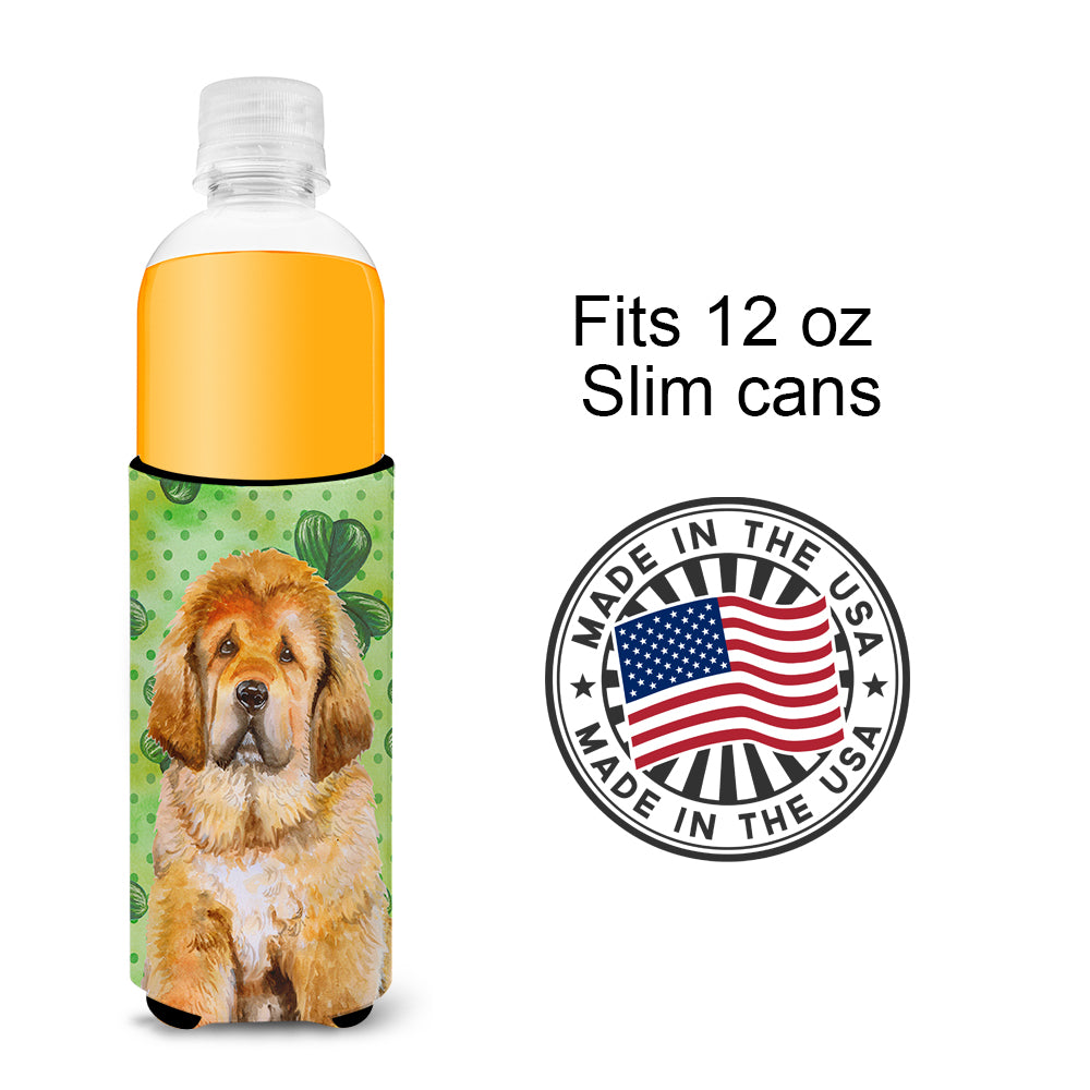 Tibetan Mastiff St Patrick's  Ultra Hugger for slim cans BB9895MUK  the-store.com.