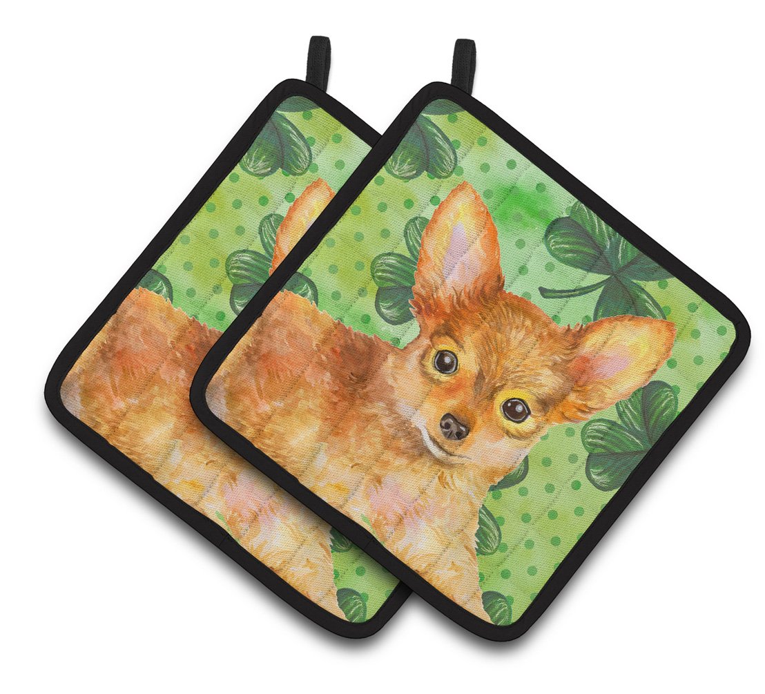 Toy Terrier St Patrick's Pair of Pot Holders BB9896PTHD by Caroline's Treasures