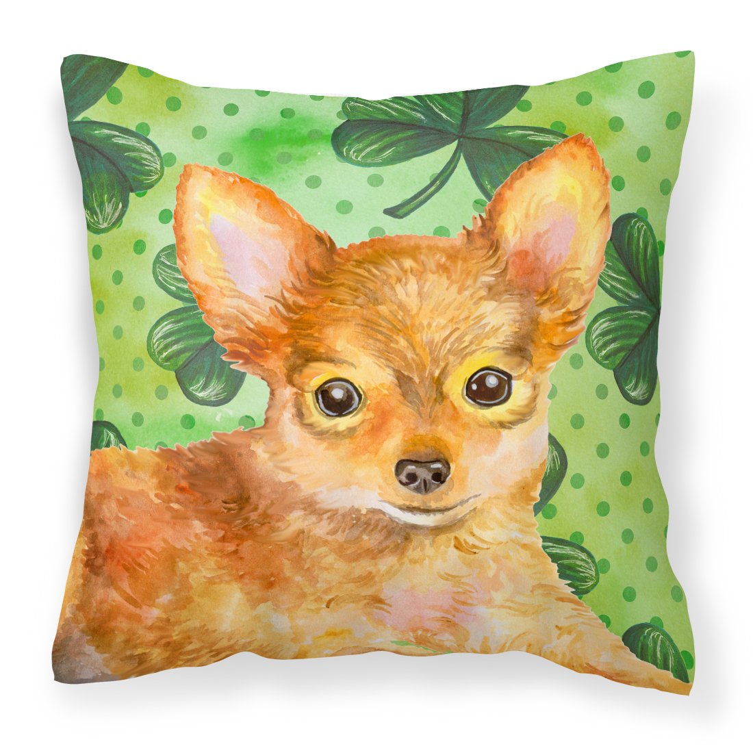Toy Terrier St Patrick's Fabric Decorative Pillow BB9896PW1818 by Caroline's Treasures