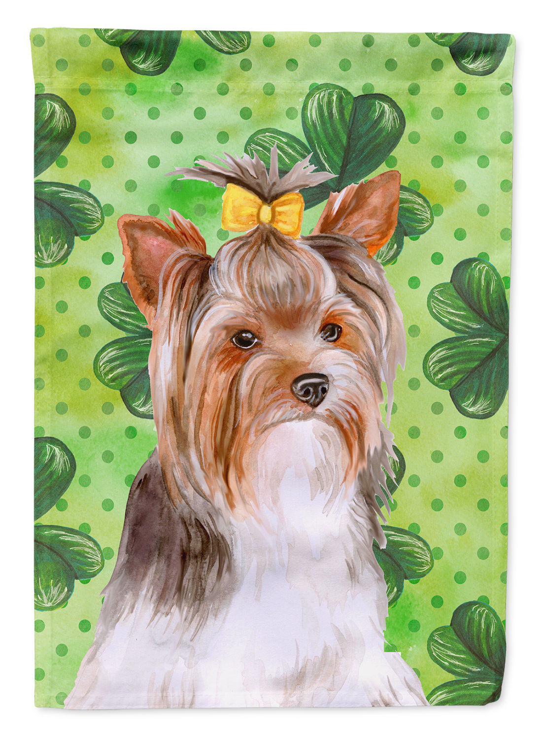Yorkshire Terrier #2 St Patrick&#39;s Flag Canvas House Size BB9897CHF