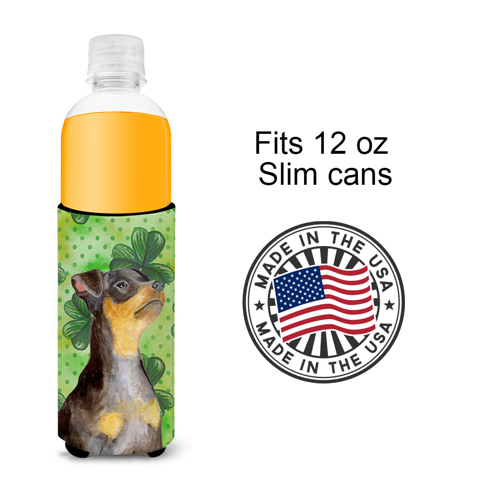 Miniature Pinscher #2 St Patrick's  Ultra Hugger for slim cans BB9898MUK  the-store.com.