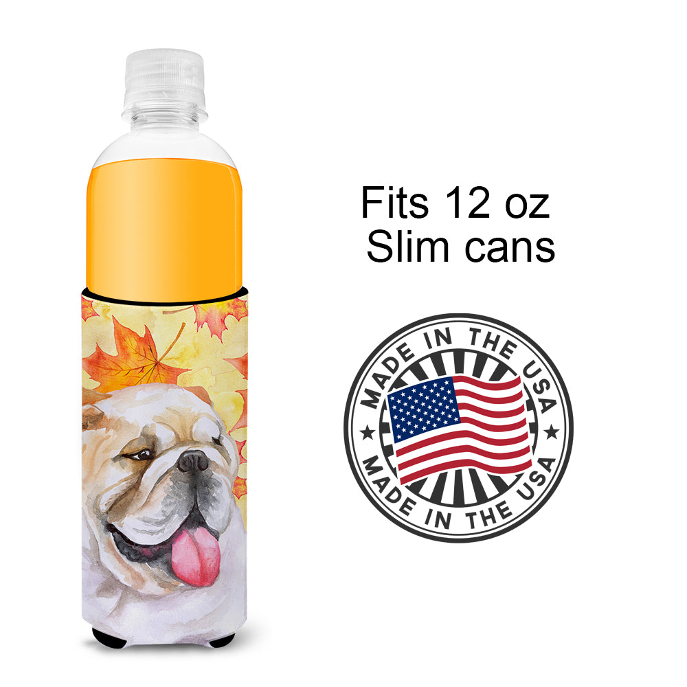 English Bulldog Fall  Ultra Hugger for slim cans BB9900MUK