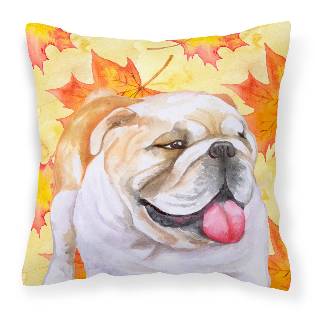 English Bulldog Fall Fabric Decorative Pillow BB9900PW1818 by Caroline&#39;s Treasures
