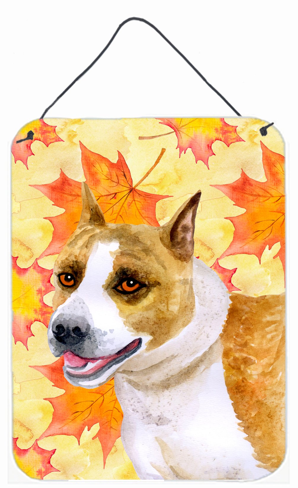 American Staffordshire Fall Wall or Door Hanging Prints BB9905DS1216 by Caroline's Treasures