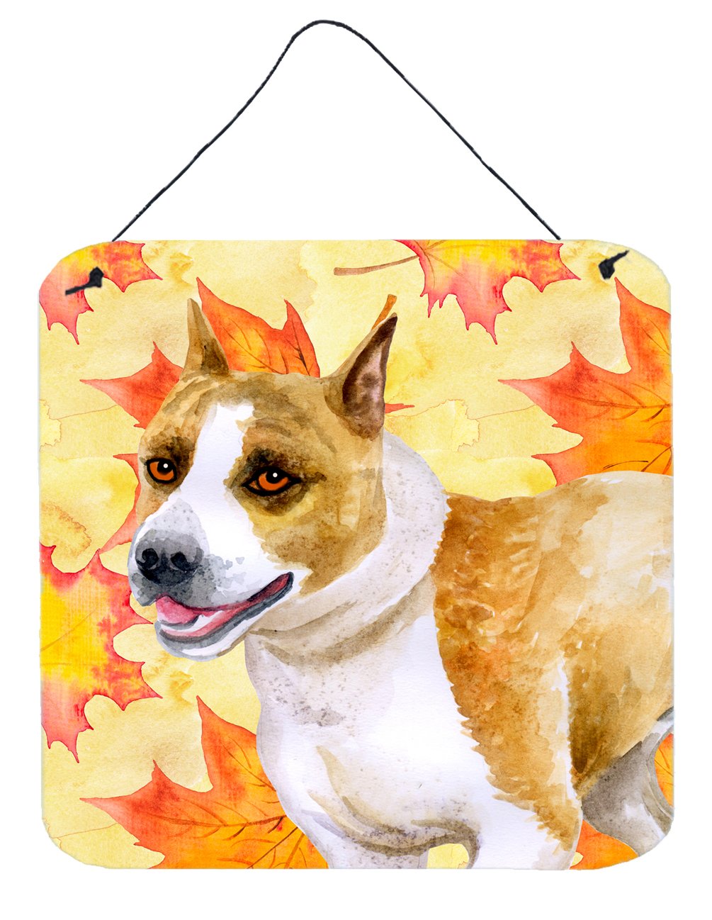 American Staffordshire Fall Wall or Door Hanging Prints BB9905DS66 by Caroline&#39;s Treasures