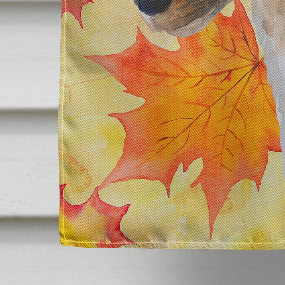 Smooth Fox Terrier Fall Flag Canvas House Size BB9908CHF