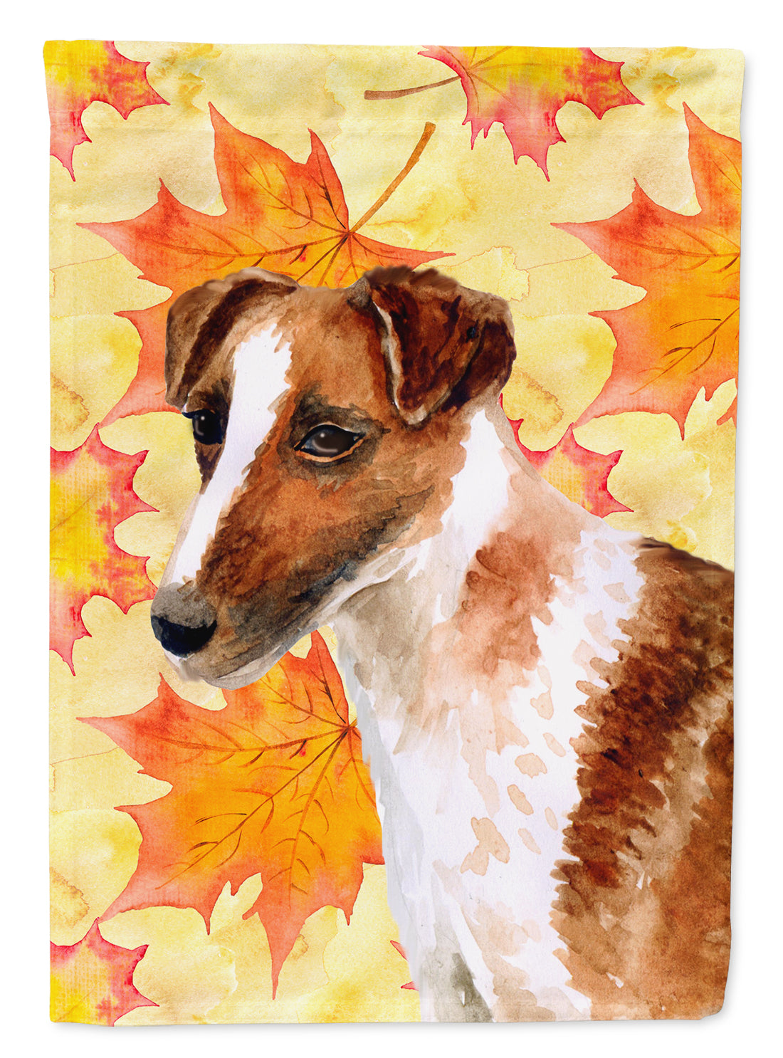 Smooth Fox Terrier Fall Flag Canvas House Size BB9908CHF  the-store.com.