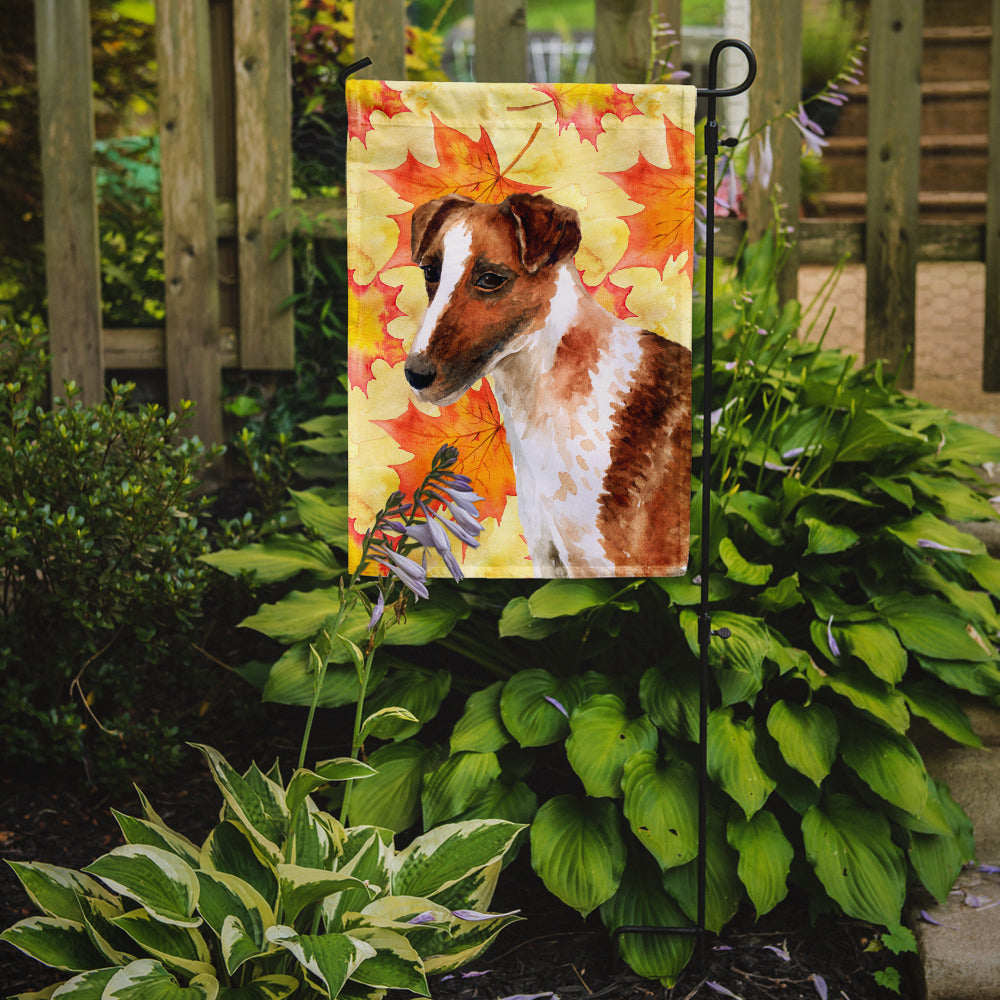 Smooth Fox Terrier Fall Flag Garden Size BB9908GF