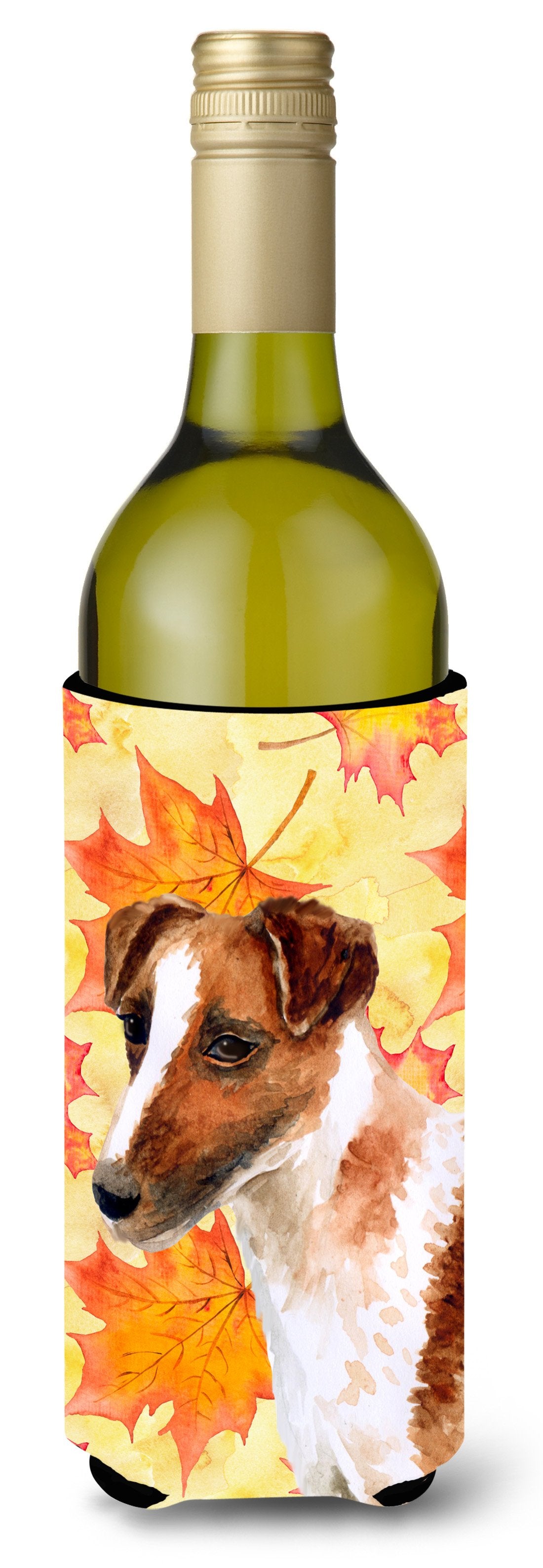 Smooth Fox Terrier Fall Wine Bottle Beverge Insulator Hugger BB9908LITERK by Caroline&#39;s Treasures