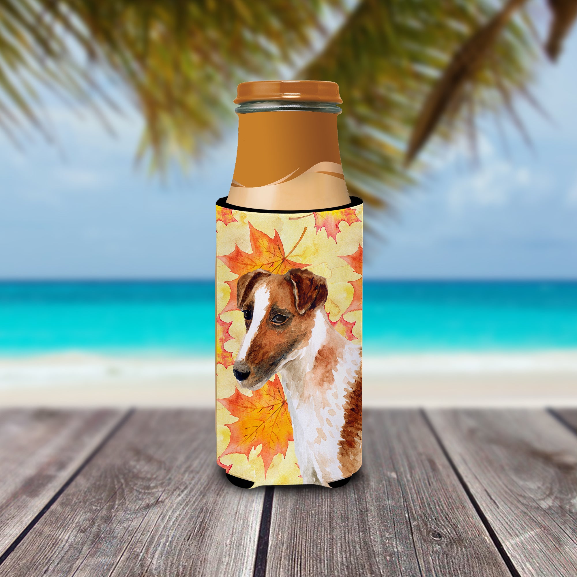 Smooth Fox Terrier Fall  Ultra Hugger for slim cans BB9908MUK  the-store.com.