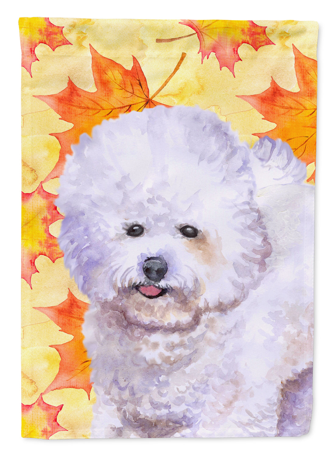 Bichon Frise Fall Flag Canvas House Size BB9909CHF  the-store.com.