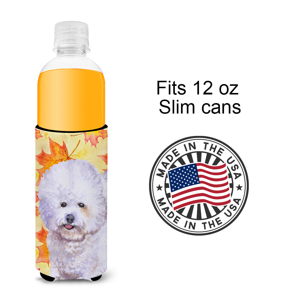 Bichon Frise Fall  Ultra Hugger for slim cans BB9909MUK  the-store.com.